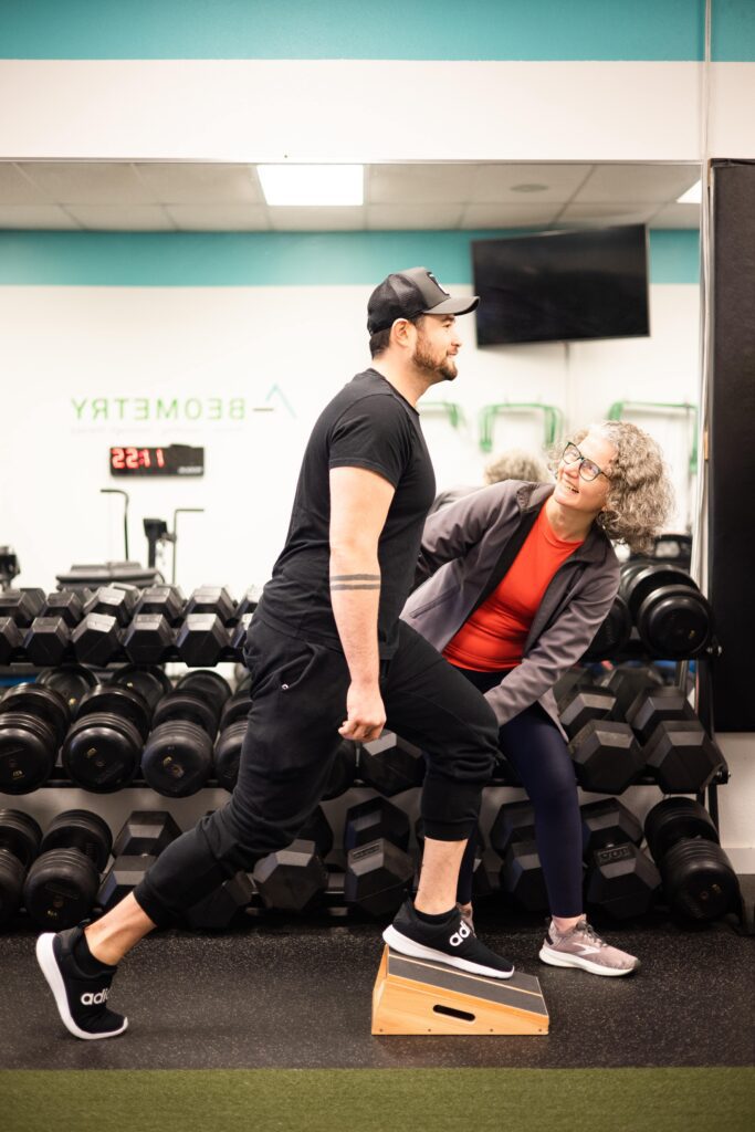 Mariam Coaching Ryan foot on front Side View - She's off right (portrait)-min